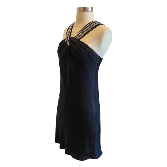 Banana Republic Embellished Halter Neck Silk Mini Slip Belay Dress - Picture 6 of 13